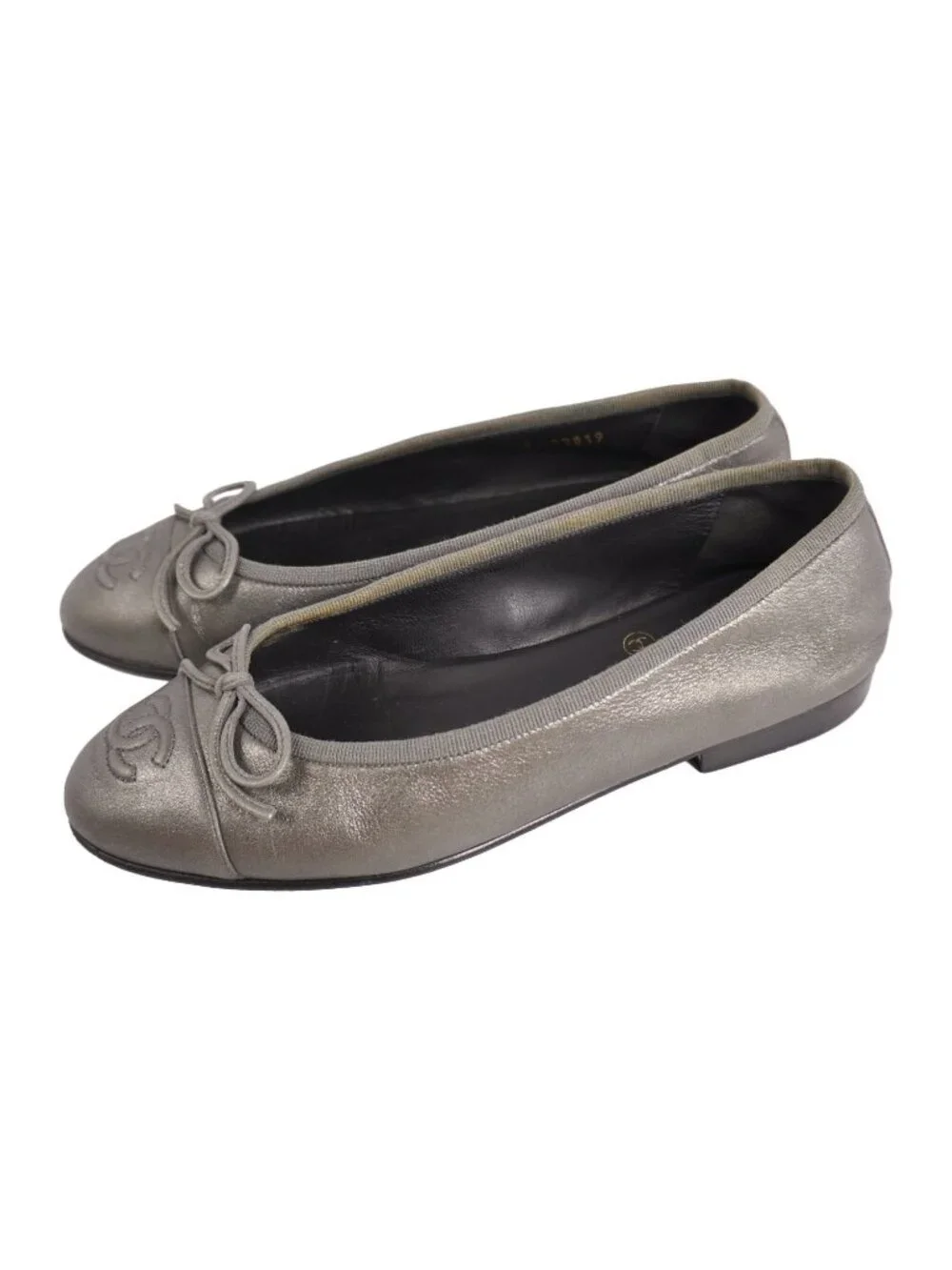 Chanel Pumps Ballerina Ribbon CC Logo Flat